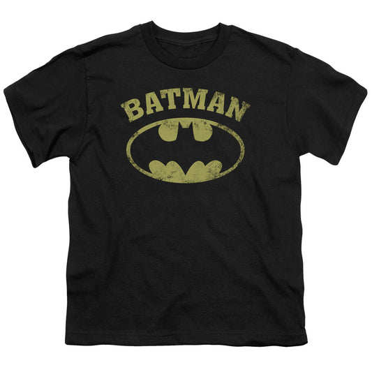 Batman Over Symbol Kids Youth T Shirt Black Officially Licensed