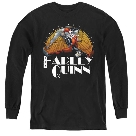 Batman Play Date Long Sleeve Kids Youth T Shirt Black Officially Licensed