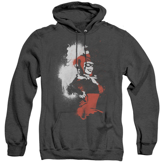 Batman Splatered Couple Heather Mens Hoodie Black Officially Licensed