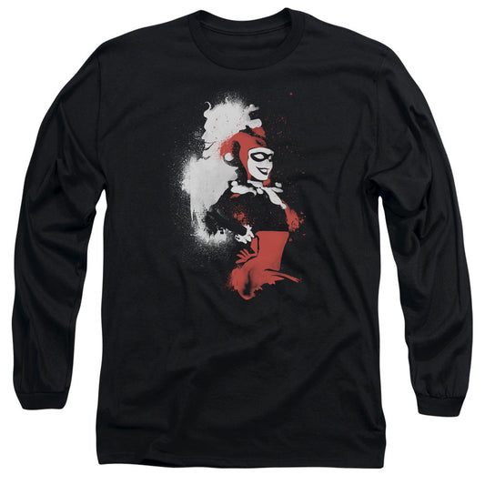 Batman Splatered Couple Mens Long Sleeve Shirt Black Officially Licensed