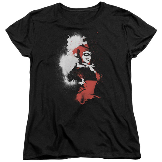 Batman Splatered Couple Womens T Shirt Black Officially Licensed