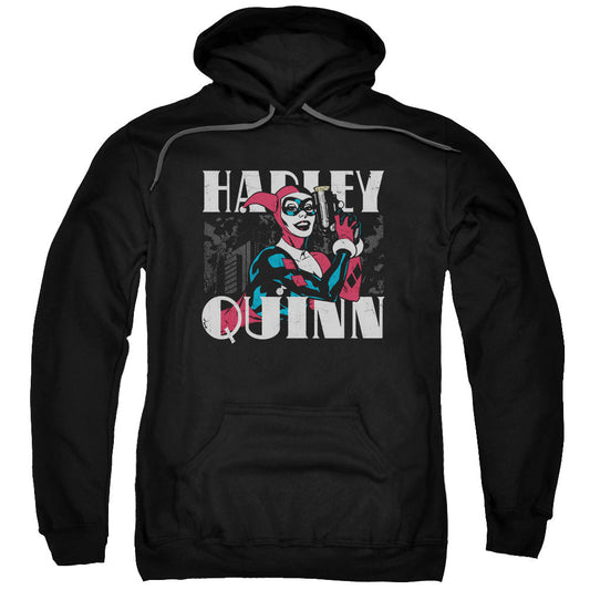 Batman Harley Bold Mens Hoodie Black Officially Licensed