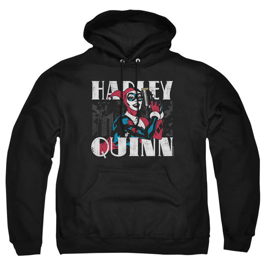 Batman Harley Bold Mens Hoodie Black Officially Licensed