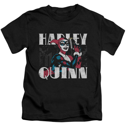 Batman Harley Bold Juvenile Kids Youth T Shirt Black Officially Licensed