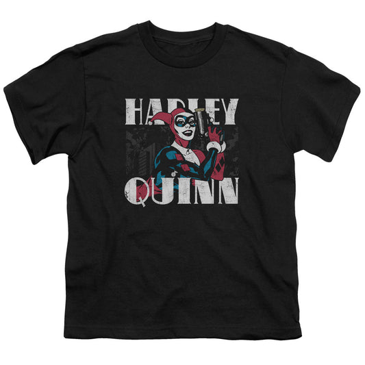 Batman Harley Bold Kids Youth T Shirt Black Officially Licensed