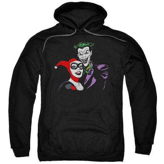 Batman Joker & Harley Mens Hoodie Black Officially Licensed