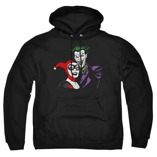 Batman Joker & Harley Mens Hoodie Black Officially Licensed