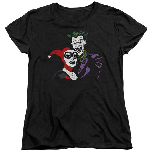 Batman Joker & Harley Womens T Shirt Black Officially Licensed