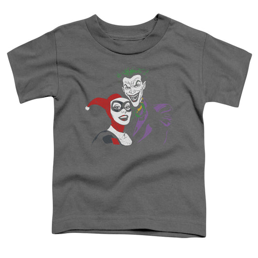 Batman Joker & Harley Toddler Kids Youth T Shirt Charcoal Officially Licensed