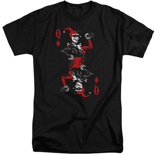 Batman Quinn Of Diamonds Mens Tall T Shirt Black Officially Licensed