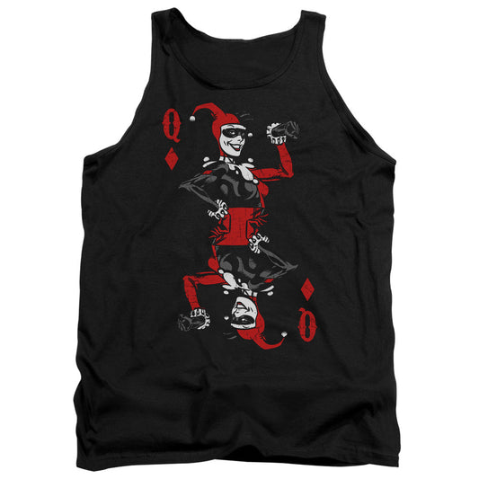 Batman Quinn Of Diamonds Mens Tank Top Shirt Black Officially Licensed