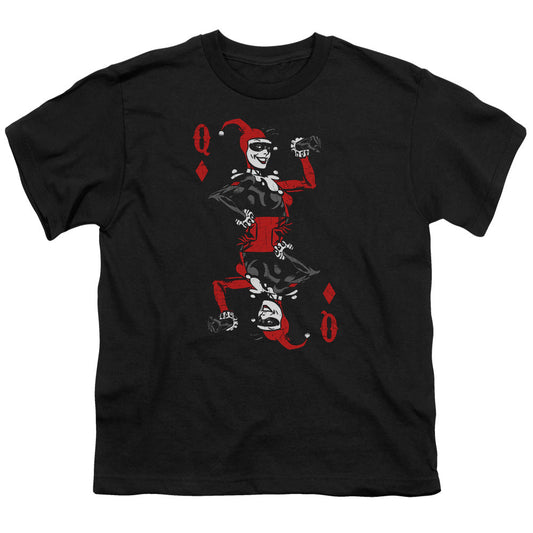 Batman Quinn Of Diamonds Kids Youth T Shirt Black Officially Licensed