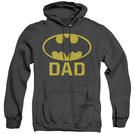 Batman Bat Dad Heather Mens Hoodie Black Officially Licensed