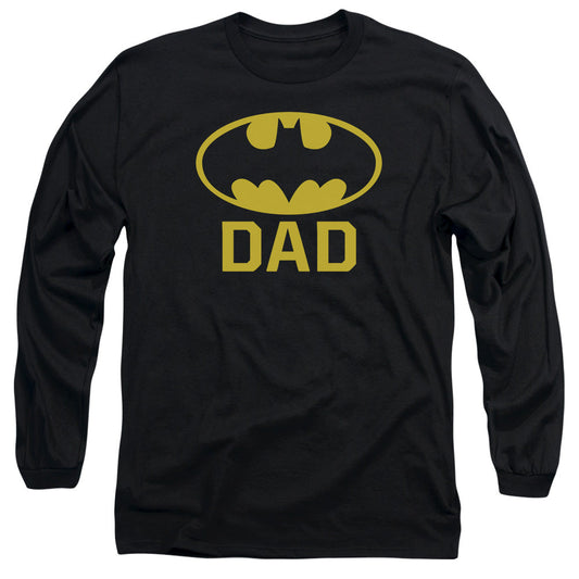 Batman Bat Dad Mens Long Sleeve Shirt Black Officially Licensed