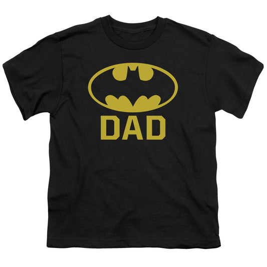 Batman Bat Dad Kids Youth T Shirt Black Officially Licensed