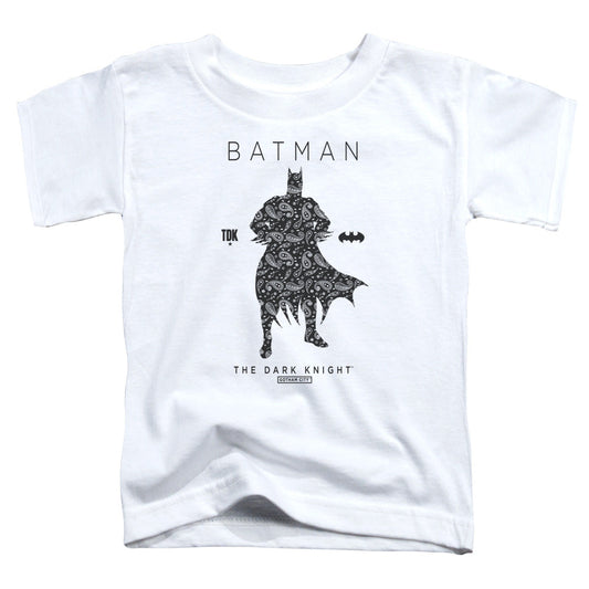 Batman Paislety Silhouete Toddler Kids Youth T Shirt White Officially Licensed