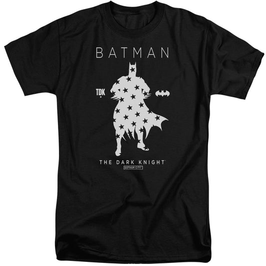 Batman Star Silhouete Mens Tall T Shirt Black Officially Licensed