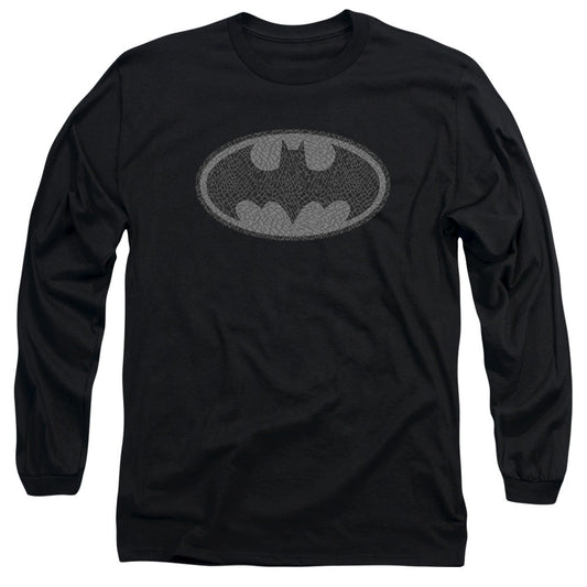 Batman Elephant Signal Mens Long Sleeve Shirt Black Officially Licensed