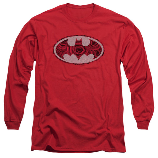 Batman Rosey Signal Mens Long Sleeve Shirt Red Officially Licensed