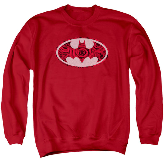 Batman Rosey Signal Mens Crewneck Sweatshirt Red