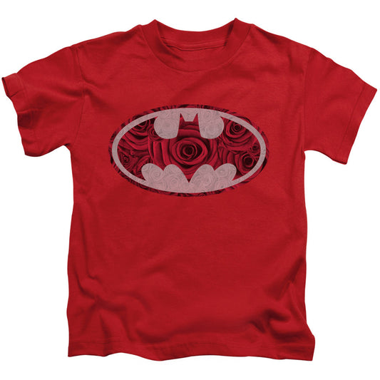 Batman Rosey Signal Juvenile Kids Youth T Shirt Red Officially Licensed