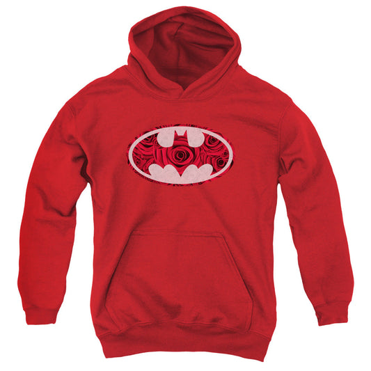 Batman Rosey Signal Kids Youth Hoodie Red Officially Licensed