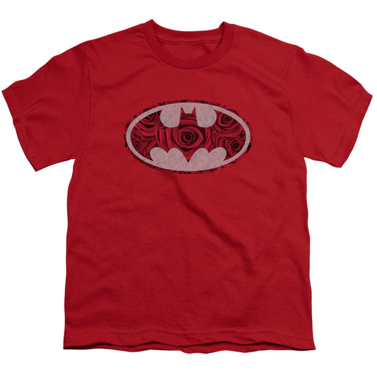 Batman Rosey Signal Kids Youth T Shirt Red Officially Licensed