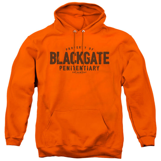 Batman Blackgate Mens Hoodie Orange Officially Licensed