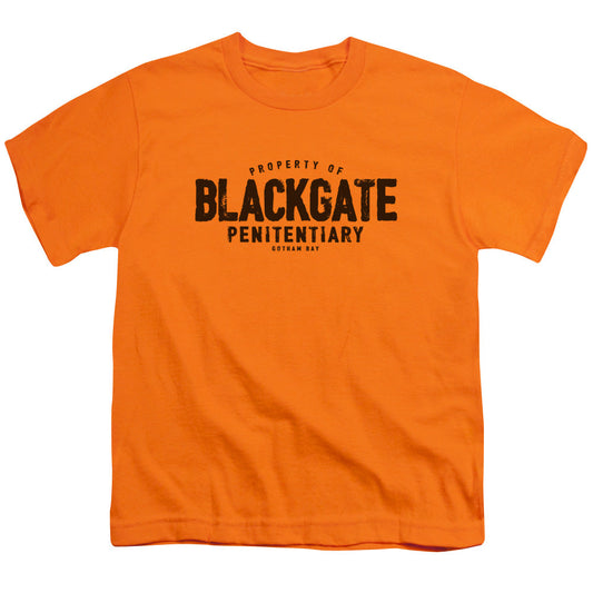 Batman Blackgate Kids Youth T Shirt Orange Officially Licensed