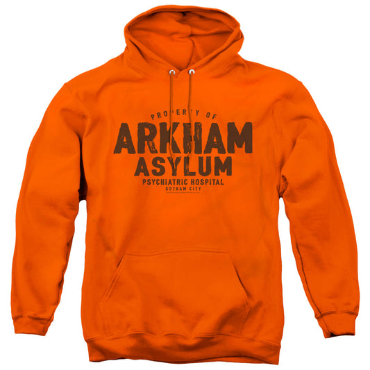 Batman Arkham Asylum Mens Hoodie Orange Officially Licensed