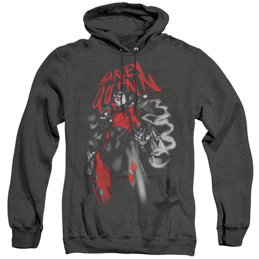 Batman Down The Barrel Heather Mens Hoodie Black Officially Licensed