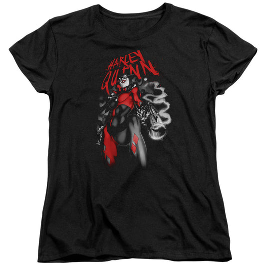 Batman Down The Barrel Womens T Shirt Black Officially Licensed