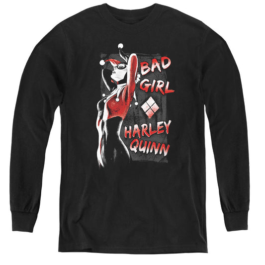 Batman Bad Girl Long Sleeve Kids Youth T Shirt Black Officially Licensed