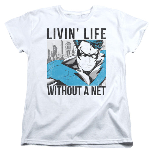 Batman Without A Net Womens T Shirt White Officially Licensed
