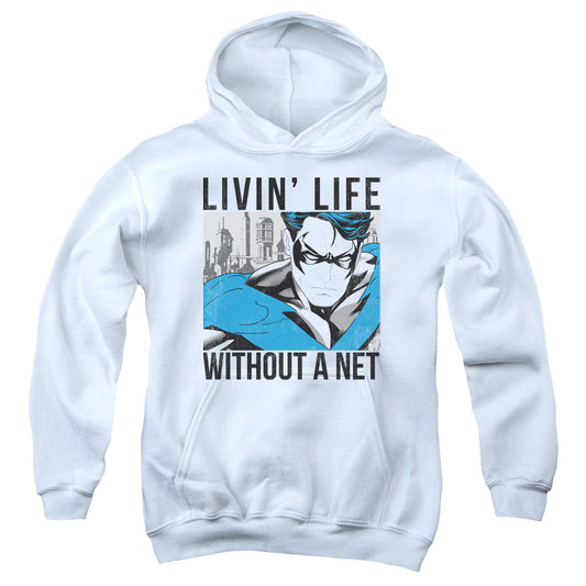 Batman Without A Net Kids Youth Hoodie White Officially Licensed