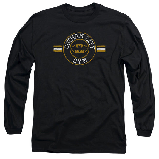 Batman Gotham City Gym Mens Long Sleeve Shirt Black Officially Licensed