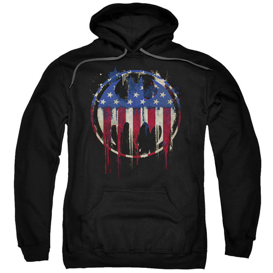 Batman Bleeding Signal Mens Hoodie Black Officially Licensed