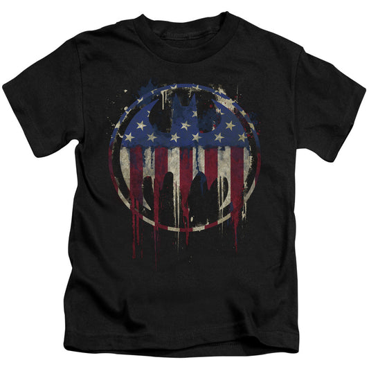 Batman Bleeding Signal Juvenile Kids Youth T Shirt Black Officially Licensed