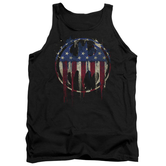 Batman Bleeding Signal Mens Tank Top Shirt Black Officially Licensed