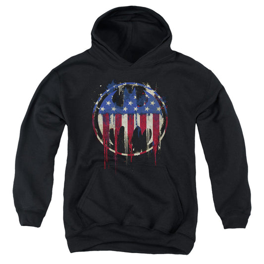 Batman Bleeding Signal Kids Youth Hoodie Black Officially Licensed