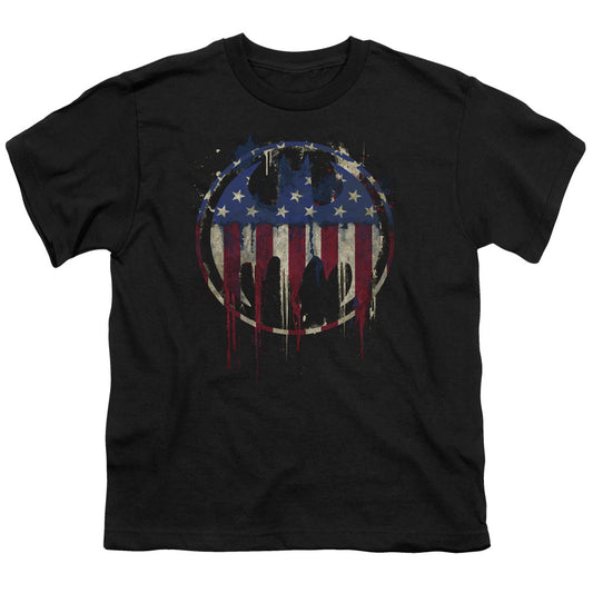 Batman Bleeding Signal Kids Youth T Shirt Black Officially Licensed