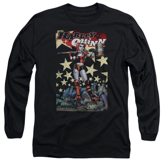 Batman Quinn One Mens Long Sleeve Shirt Black Officially Licensed
