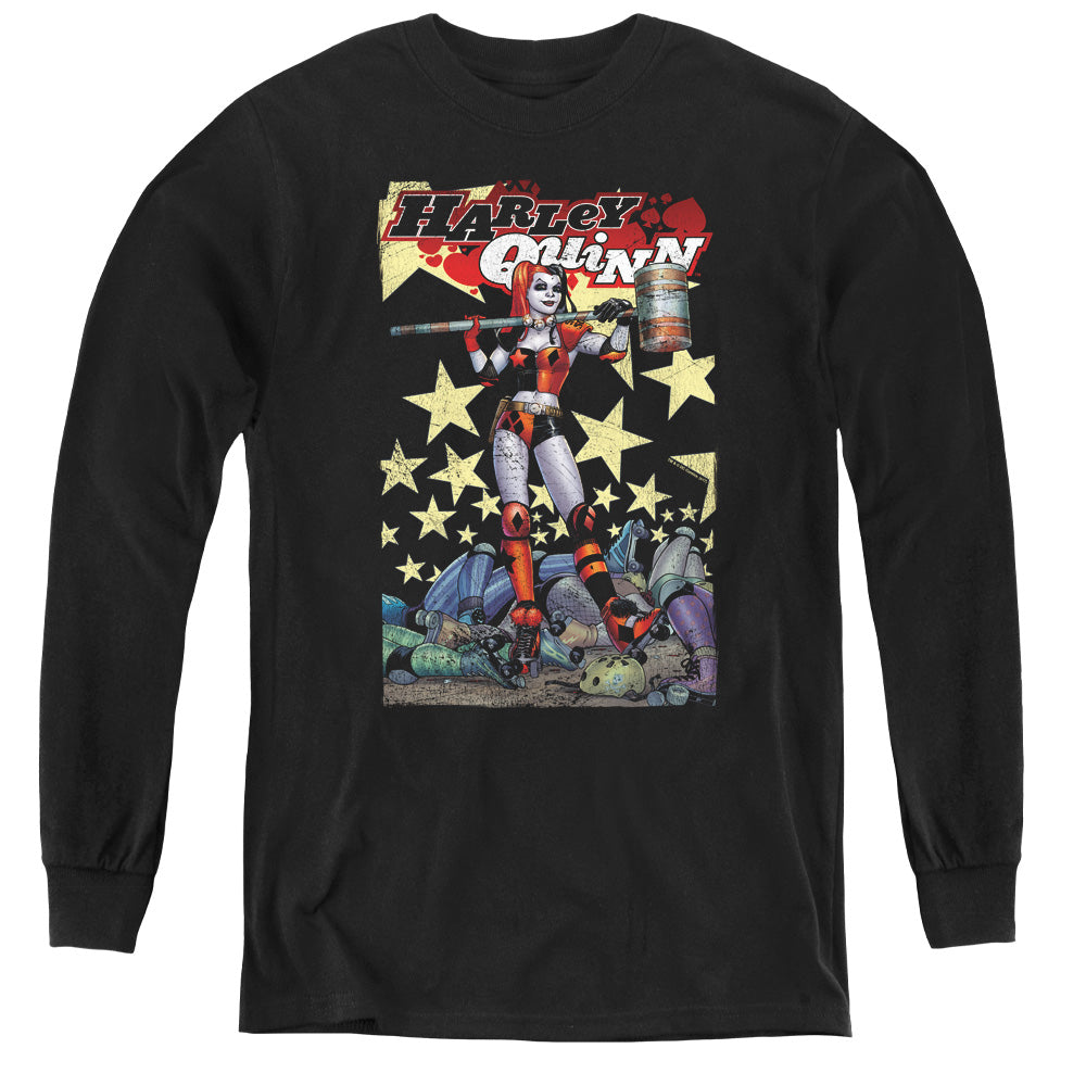 Batman Quinn One Long Sleeve Kids Youth T Shirt Black Officially Licensed