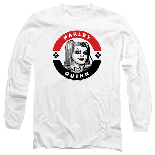 Batman Harley President Circle Mens Long Sleeve Shirt White Officially Licensed