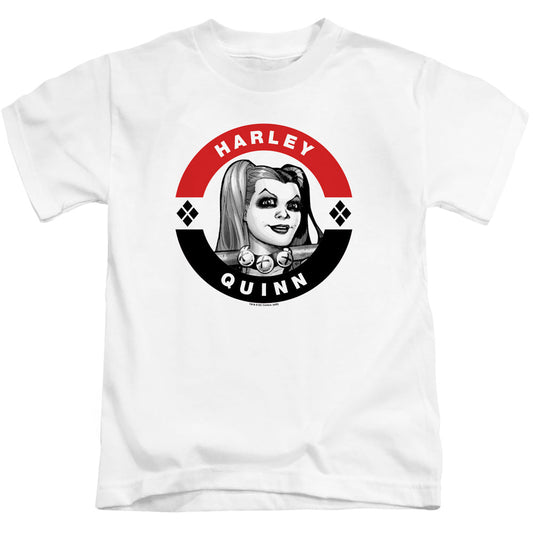 Batman Harley President Circle Juvenile Kids Youth T Shirt White Officially Licensed