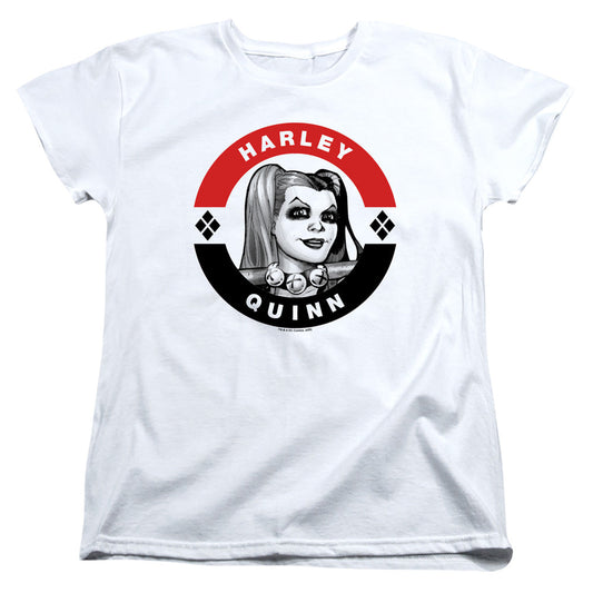 Batman Harley President Circle Womens T Shirt White Officially Licensed