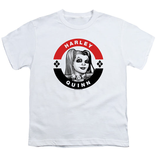 Batman Harley President Circle Kids Youth T Shirt White Officially Licensed