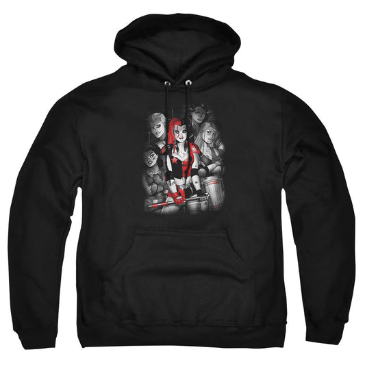 Batman Bad Gals Bw Mens Hoodie Black Officially Licensed