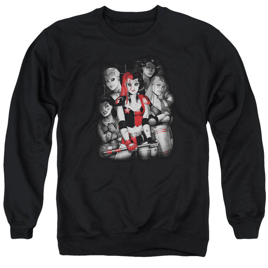 Batman Bad Gals Bw Mens Crewneck Sweatshirt Black