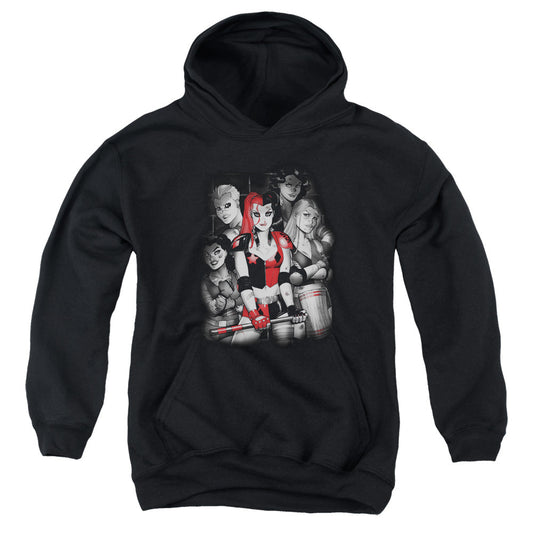 Batman Bad Gals Bw Kids Youth Hoodie Black Officially Licensed